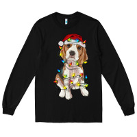 Black christmas beagle Long Sleeve Tee - RanaPortraitStore