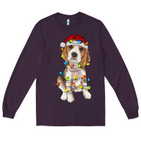 Plum christmas beagle Long Sleeve Tee - RanaPortraitStore
