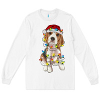 White christmas beagle Long Sleeve Tee - RanaPortraitStore