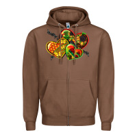 Chestnut juneteenth hearts Zipper Hoodie - CowGirlArtShop