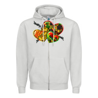 Dove Grey juneteenth hearts Zipper Hoodie - CowGirlArtShop