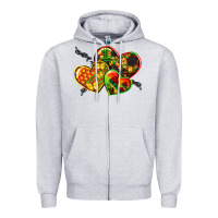 Heather Grey juneteenth hearts Zipper Hoodie - CowGirlArtShop