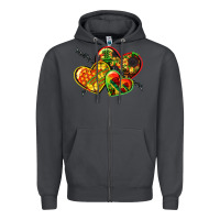 Smoke juneteenth hearts Zipper Hoodie - CowGirlArtShop