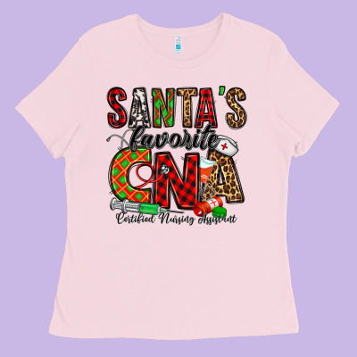Santa’s Favorite Cna Ladies Tee Designed By Jasminsmagicworld