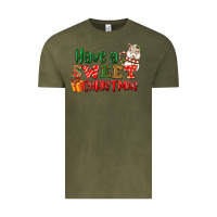 Vintage Olive Have a sweet Christmas Vintage Tee - NancyCooperArtShop