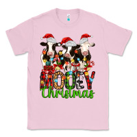 Bubblegum Pink christmas three cows mooey christmas Classic Tee - MaliasSmallBusiness