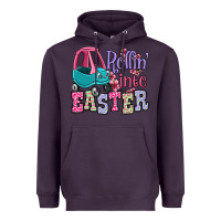 Plum Easter Day Rollin into Easter toddler car Heavyweight Hoodie - OliviaCreatesArt