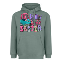 Sage Easter Day Rollin into Easter toddler car Heavyweight Hoodie - OliviaCreatesArt