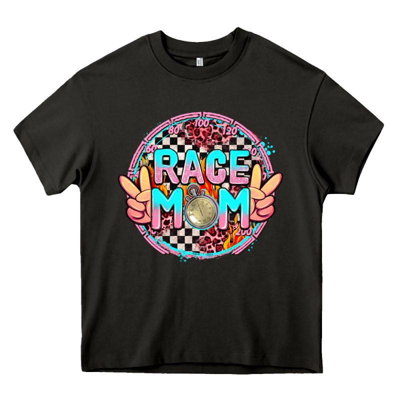 Race Mom With Leopard And Peace Hand Heavy Core Tee by AdoDesignShop | Teevron