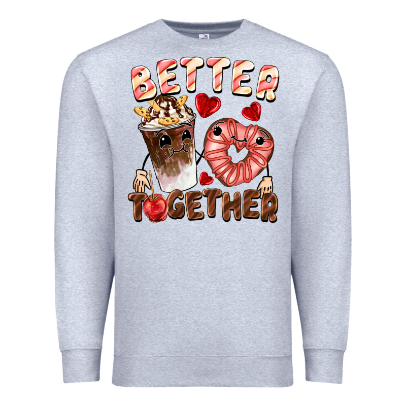 Better Together Valentine's Day Premium Sweatshirt by FaDigitalArtStudio | Teevron
