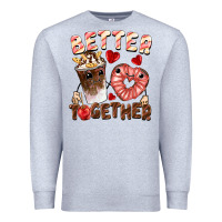 Heather Grey Better together Valentine's Day Premium Sweatshirt - FaDigitalArtStudio