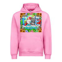 Fuchsia Pink Love Christmas gnome Urban Hoodie - CowhideDigitalArt