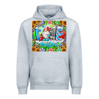 Heather Grey Love Christmas gnome Urban Hoodie - CowhideDigitalArt