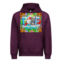 Mauve Wine Love Christmas gnome Urban Hoodie - CowhideDigitalArt