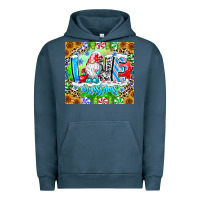 Pigment Midnight Navy Love Christmas gnome Urban Hoodie - CowhideDigitalArt