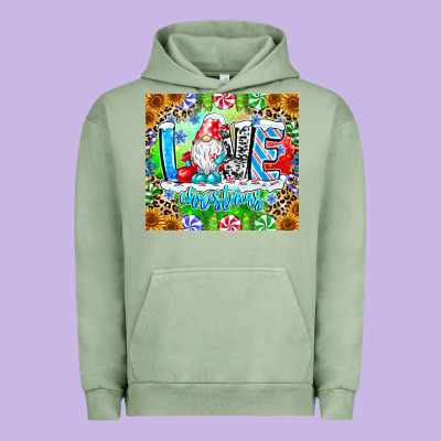 Love Christmas Gnome Urban Hoodie Designed By Cowhidedigitalart