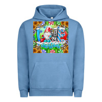 Pigment Pebble Blue Love Christmas gnome Urban Hoodie - CowhideDigitalArt