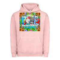 Pigment Salmon Love Christmas gnome Urban Hoodie - CowhideDigitalArt