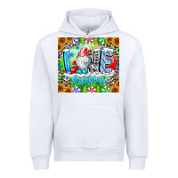 White Love Christmas gnome Urban Hoodie - CowhideDigitalArt