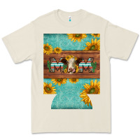 Bone mom hereford cattle sunflowers on tooled leather regular can cooler Premium Tee - BarkalooDesign