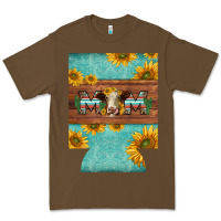 Cacao mom hereford cattle sunflowers on tooled leather regular can cooler Premium Tee - BarkalooDesign