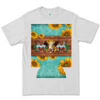 Dove Grey mom hereford cattle sunflowers on tooled leather regular can cooler Premium Tee - BarkalooDesign