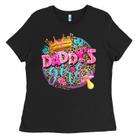 Black daddys girl Ladies Tee - NancyCooperArtShop