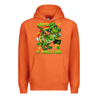 Carrot Happy St. Patrick's Day T-rex Premium Hoodie - CowGirlArtShop