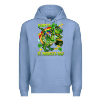 Colony Blue Happy St. Patrick's Day T-rex Premium Hoodie - CowGirlArtShop
