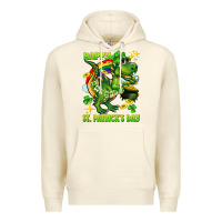 Sandshell Happy St. Patrick's Day T-rex Premium Hoodie - CowGirlArtShop