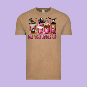 No You Hang Up Coffee Cups Vintage Tee Designed By Maliassmallbusiness