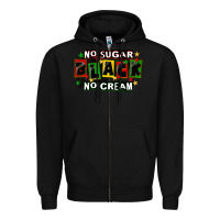Black no sugar no cream black Zipper Hoodie - CowGirlArtShop