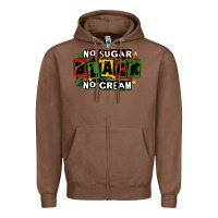 Chestnut no sugar no cream black Zipper Hoodie - CowGirlArtShop