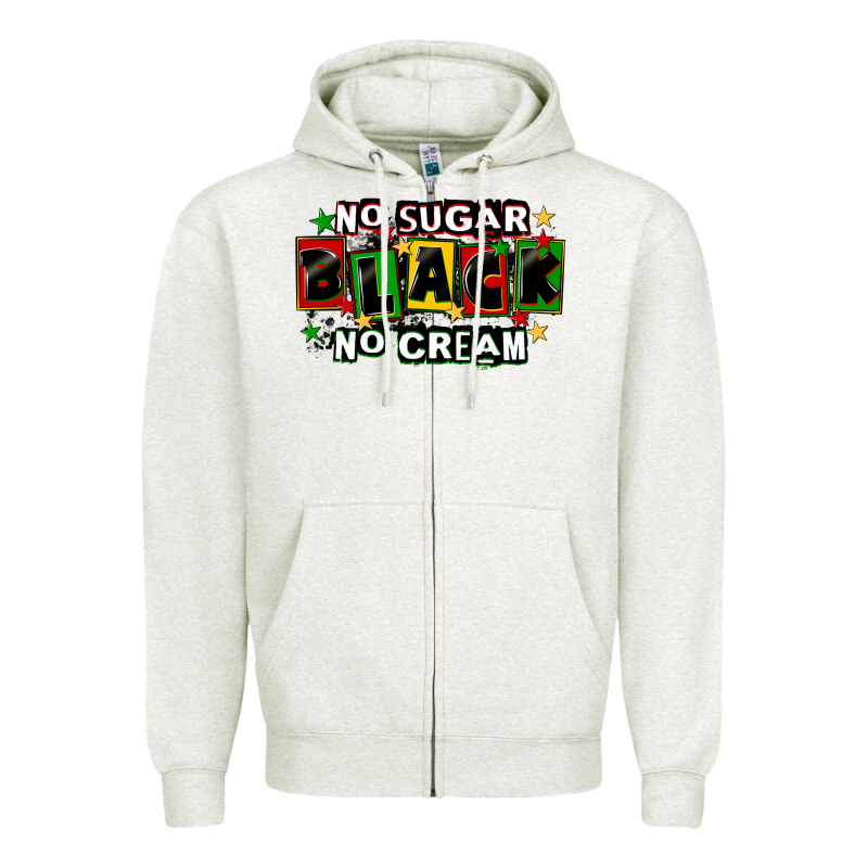 No Sugar No Cream Black Zipper Hoodie by CowGirlArtShop | Teevron
