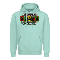 Seafoam no sugar no cream black Zipper Hoodie - CowGirlArtShop