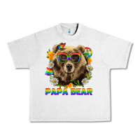 Lunar Rock Papa Bear Pride LGBTQ+ Urban Heavy Tee - BundleAndBundleShop