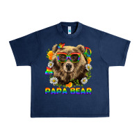 Navy Papa Bear Pride LGBTQ+ Urban Heavy Tee - BundleAndBundleShop