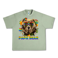 Oil Green Papa Bear Pride LGBTQ+ Urban Heavy Tee - BundleAndBundleShop