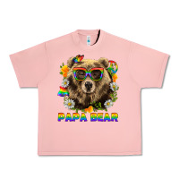Salmon Papa Bear Pride LGBTQ+ Urban Heavy Tee - BundleAndBundleShop
