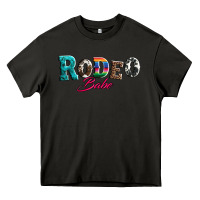 Asphalt rodeo babe turquoise serape cowhide leopard Heavy Core Tee - Artiststas
