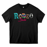 Black rodeo babe turquoise serape cowhide leopard Heavy Core Tee - Artiststas