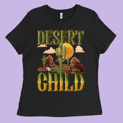 Desert Child Cactus Ladies Tee Designed By Nancycooperartshop
