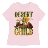 Bubblegum Pink desert child cactus Ladies Tee - NancyCooperArtShop