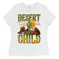 White desert child cactus Ladies Tee - NancyCooperArtShop