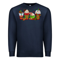 Navy christmas coffee cups Premium Sweatshirt - OliviaCreatesArt