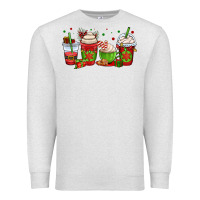 Oatmeal Heather christmas coffee cups Premium Sweatshirt - OliviaCreatesArt