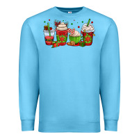 Ocean Blue christmas coffee cups Premium Sweatshirt - OliviaCreatesArt