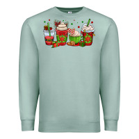 Seafoam christmas coffee cups Premium Sweatshirt - OliviaCreatesArt