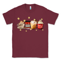 Burgundy christmas coffee Classic Tee - MaliasSmallBusiness