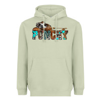Matcha western cowboy hat punchy Heavyweight Hoodie - OliviaCreatesArt